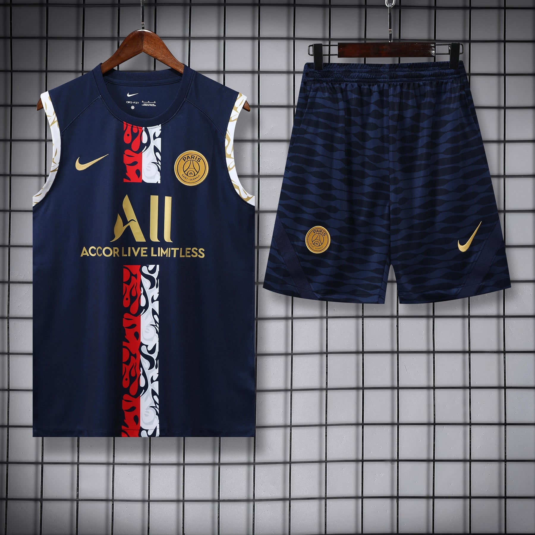 Conjunto Treino PSG 2023 Regata + Short - Versão Torcedor