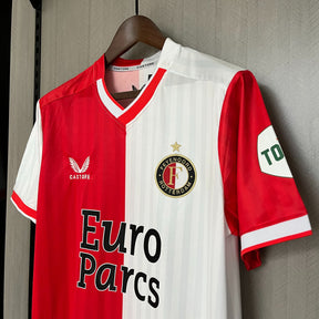 Camisa Feyenoord Home 2023/24 Vermelha e Branca - Versão Torcedor