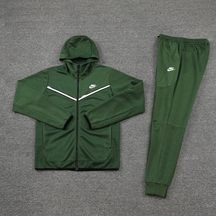 Conjunto Nike: Tech Fleece – Verde Escuro