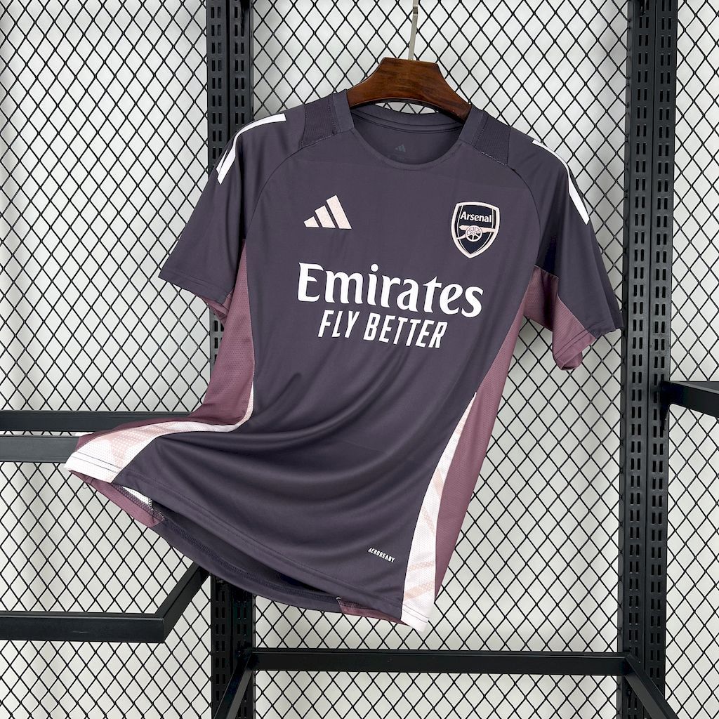 Camisa Arsenal Treino 2025/26 Roxa - Modelo Torcedor