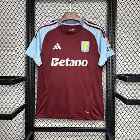 Camisa Aston Villa I 2024/25 Vermelha e Azul - Versão Torcedor