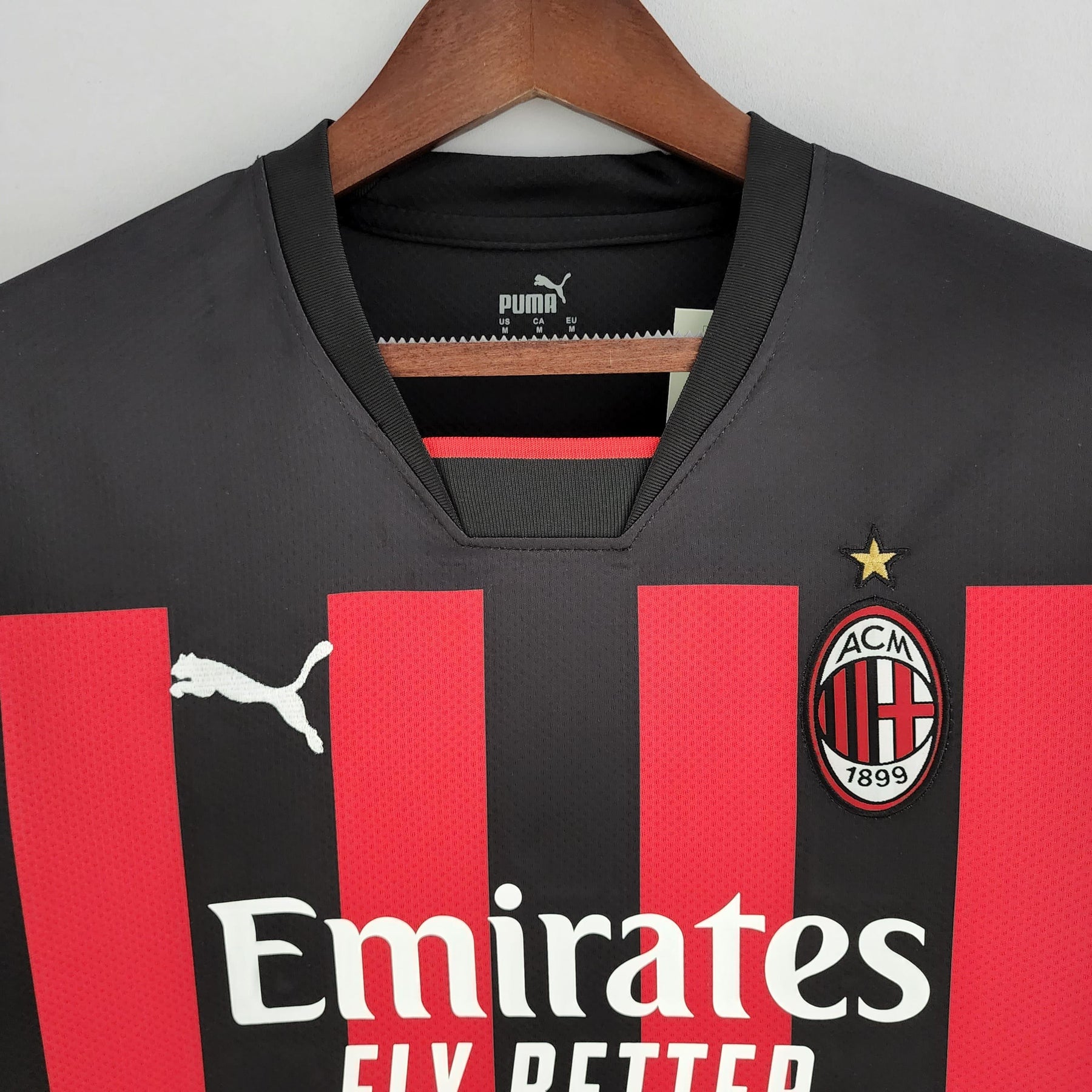 Camisa AC Milan l 2022/23 Rubro-Negra - Modelo Torcedor