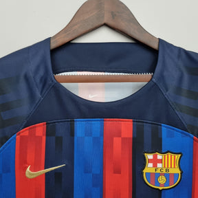 Camisa Feminina Barcelona l 2022/23 Grená - Modelo Baby Look