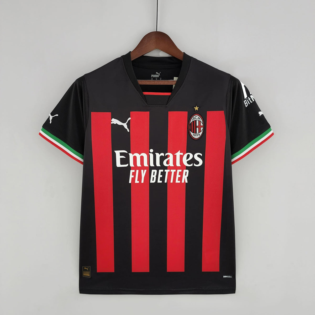 Camisa AC Milan l 2022/23 Rubro-Negra - Modelo Torcedor